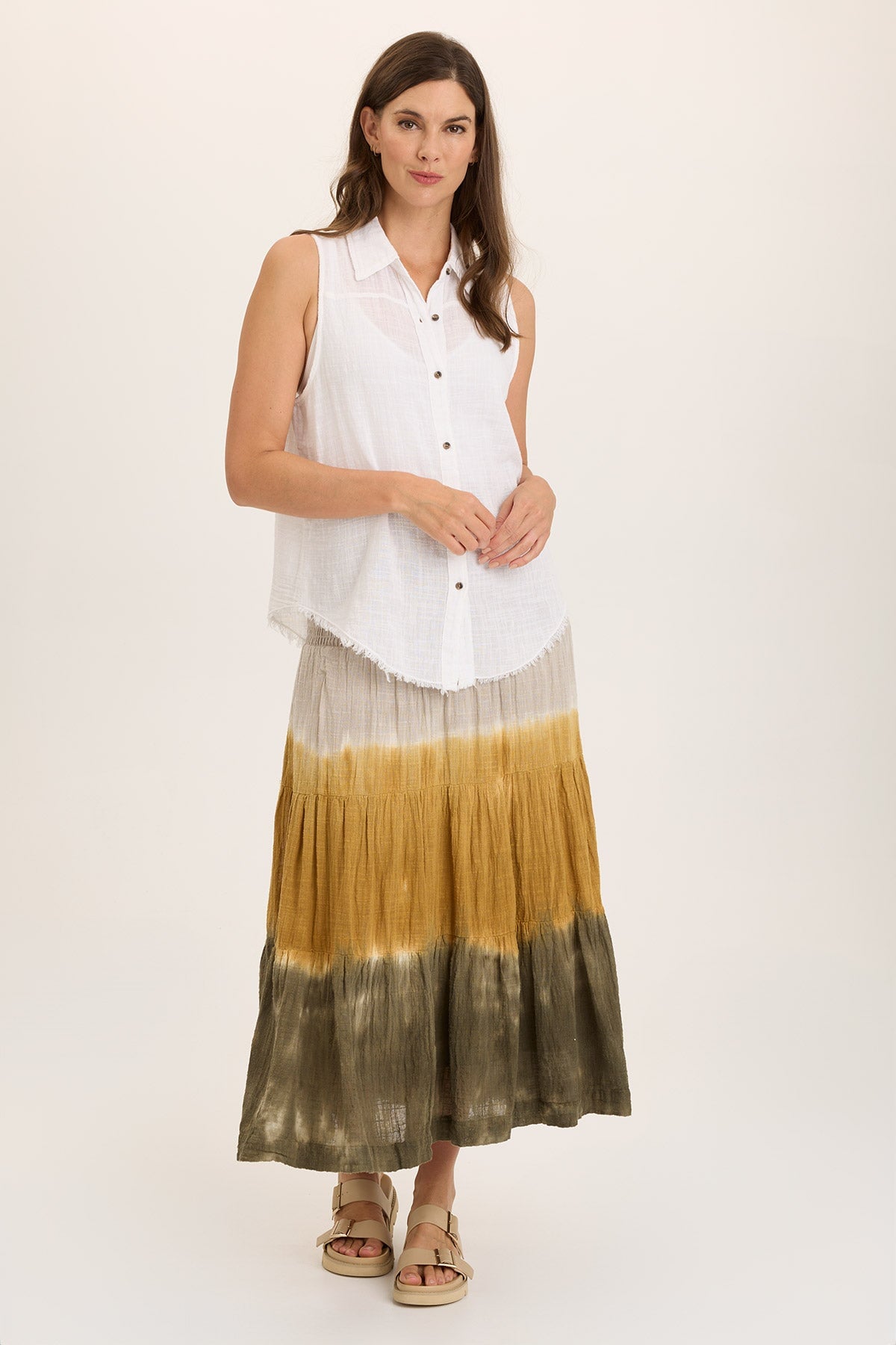 Wearables Paigene Gauze Tiered Skirt 