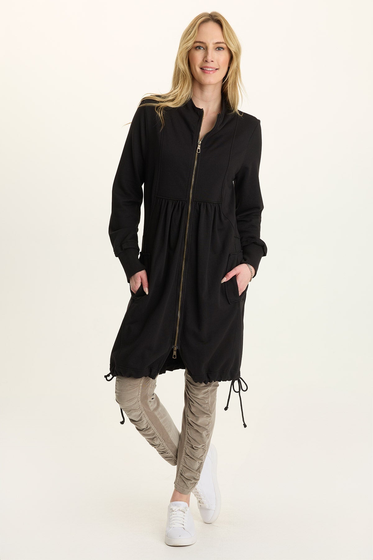 Wearables Fleece Funnel-Neck Longcoat