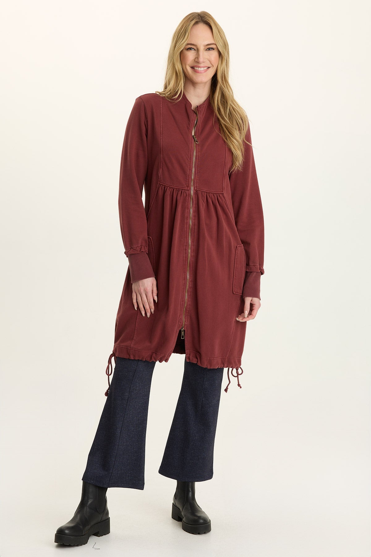 Wearables Fleece Longline Cinchable Jacket-Dress 