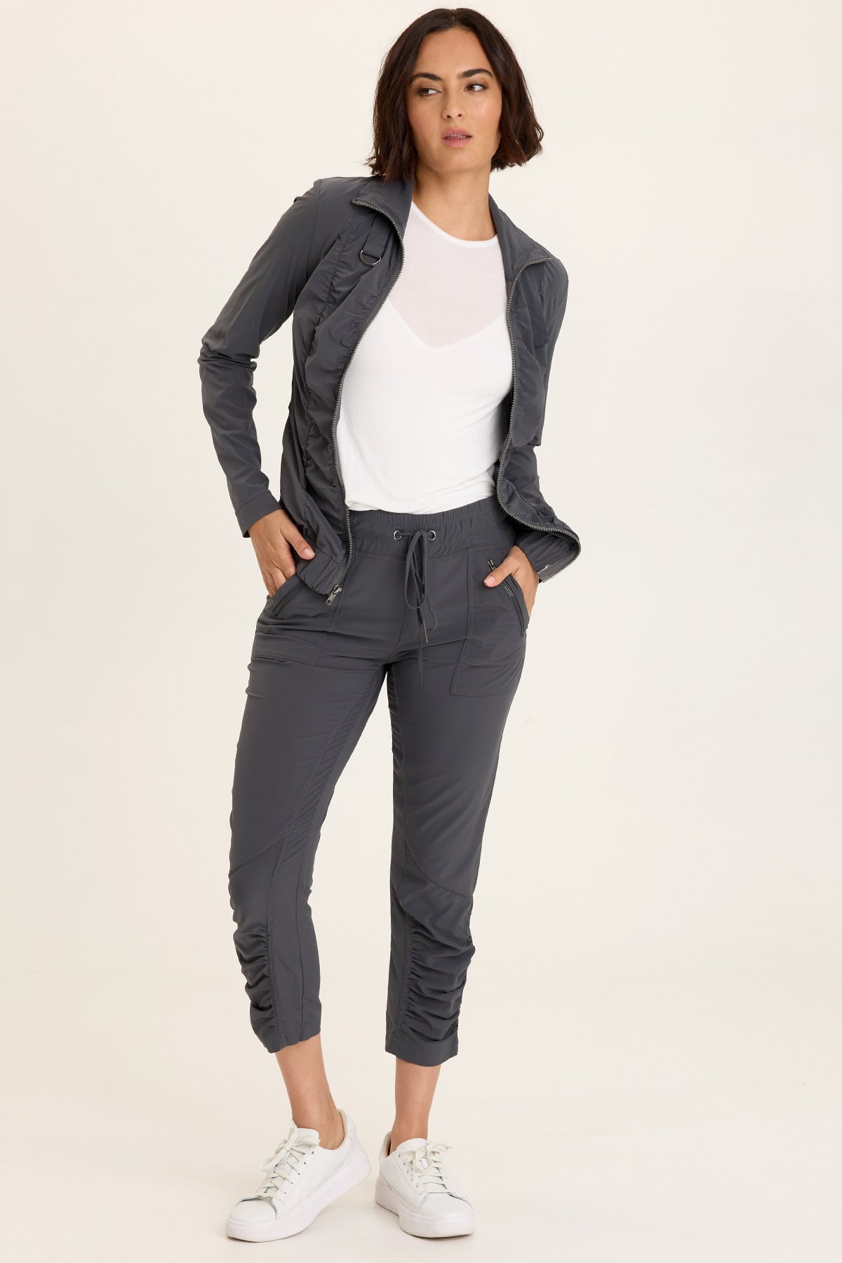Wearables Momentum Whisper Stretch Ruched Active Jacket 
