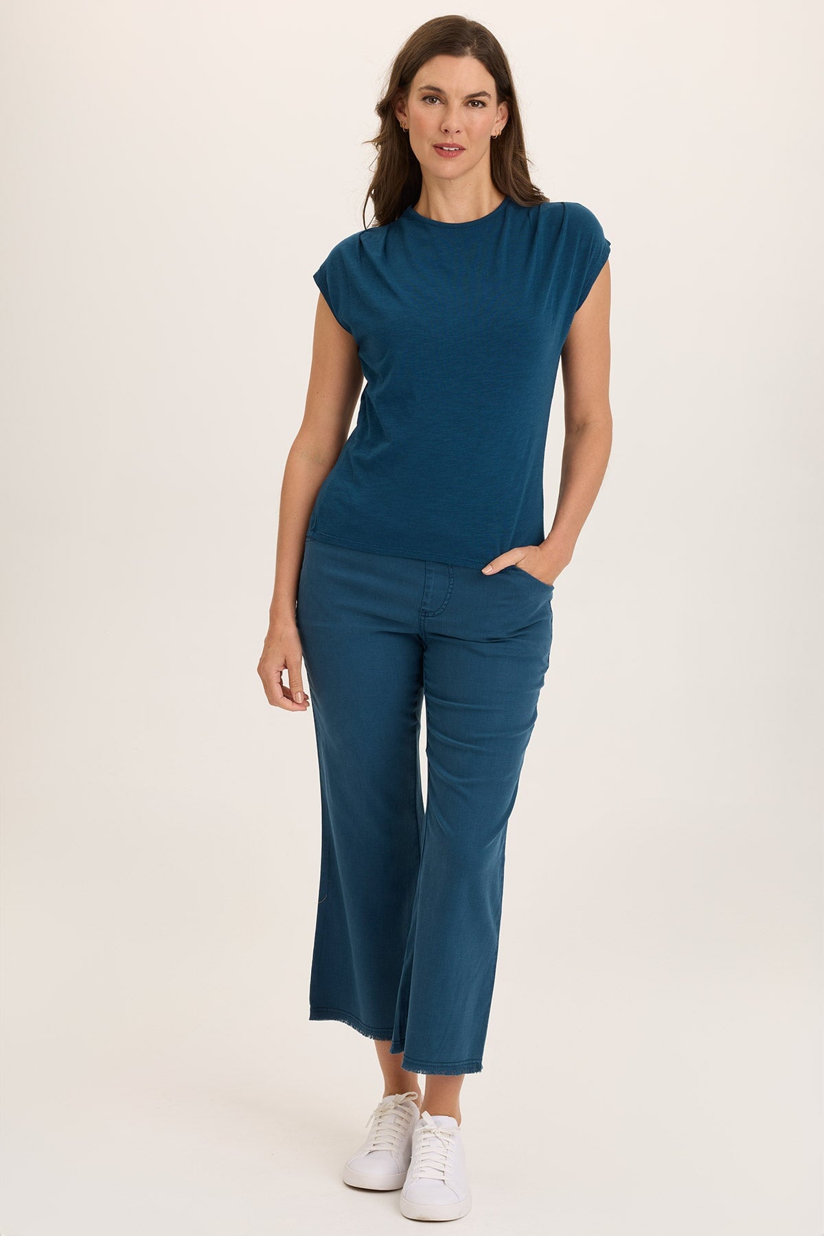 Wearables Arwen Soft Jersey Mock Neck Tee