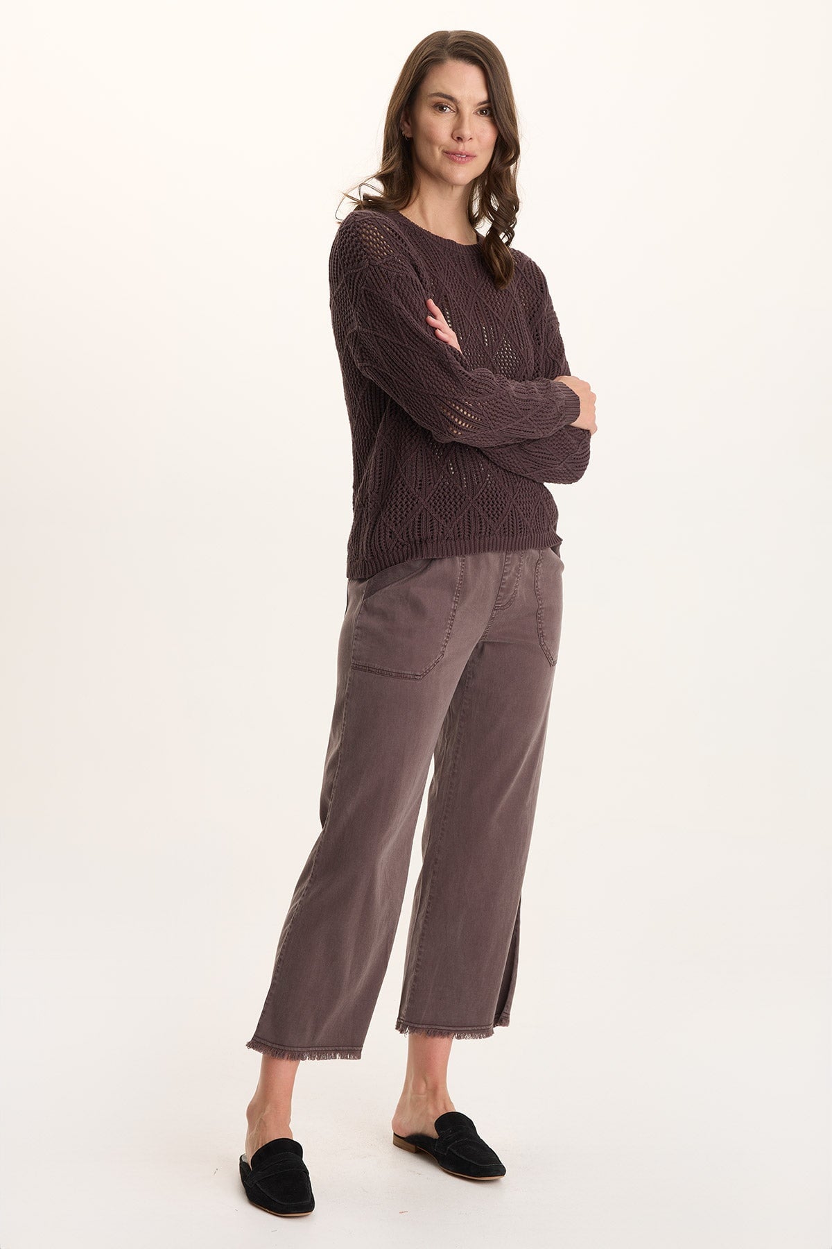 XCVI Rothwell Cotton Knit Relaxed-Fit Sweater Top 