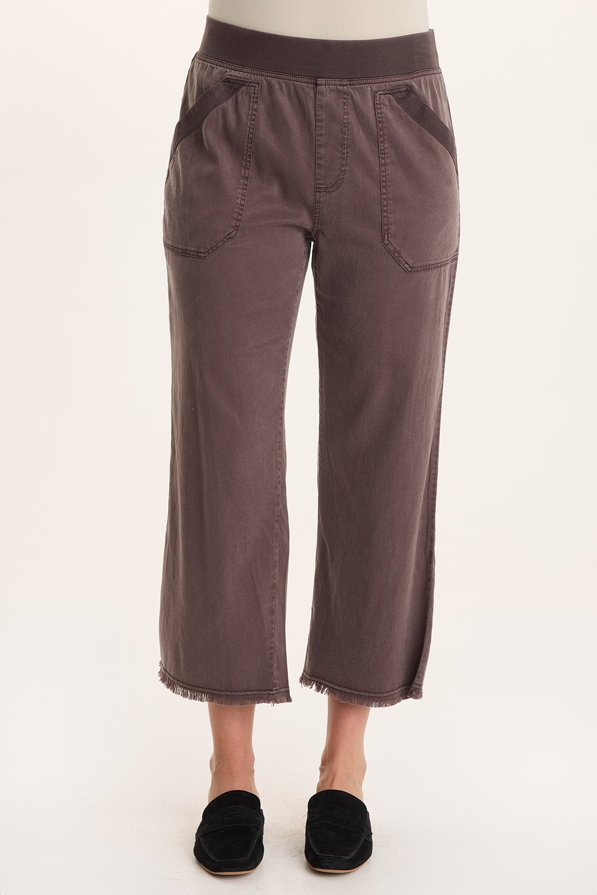 XCVI Daga Tencel Flared Leg Pull-On Crop Pant 