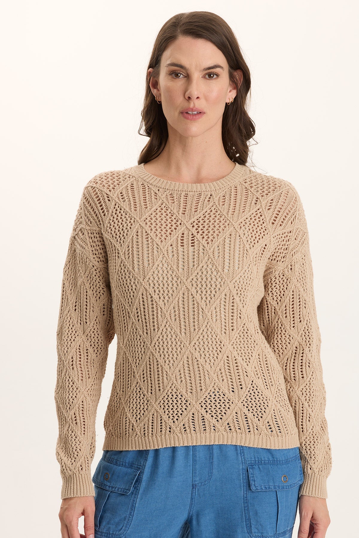 XCVI Rothwell Cotton Knit Relaxed-Fit Sweater Top 