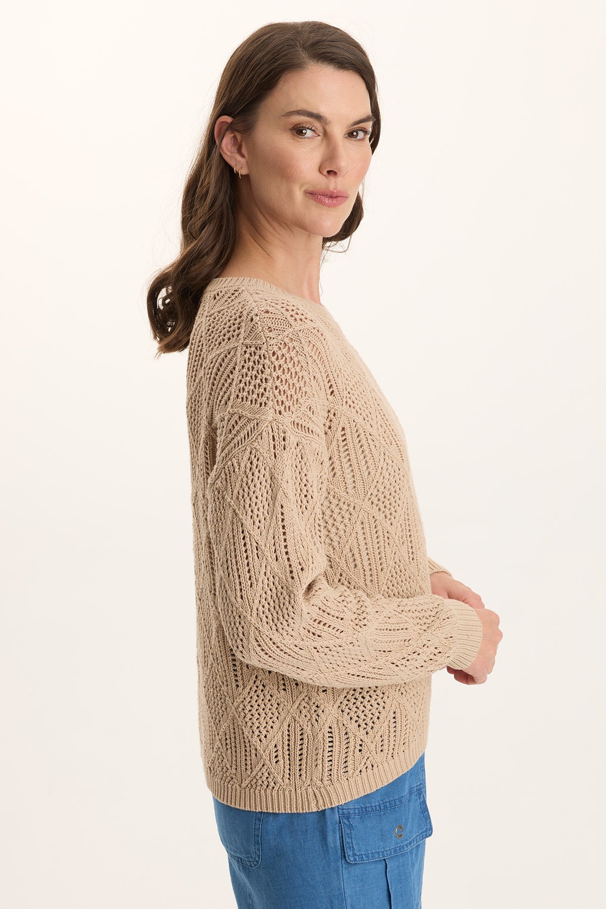 XCVI Rothwell Cotton Knit Relaxed-Fit Sweater Top