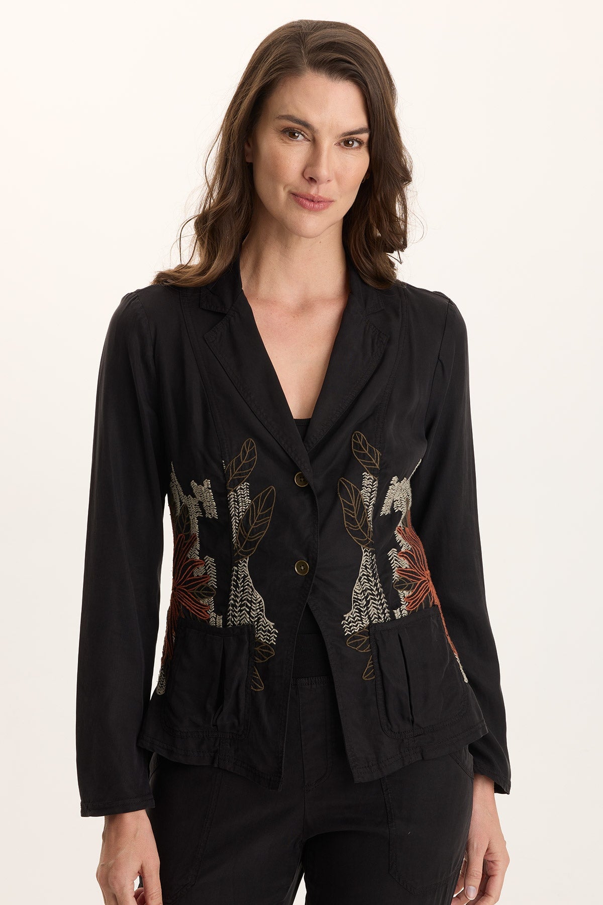 XCVI Danski Embroidered Soft Twill Blazer