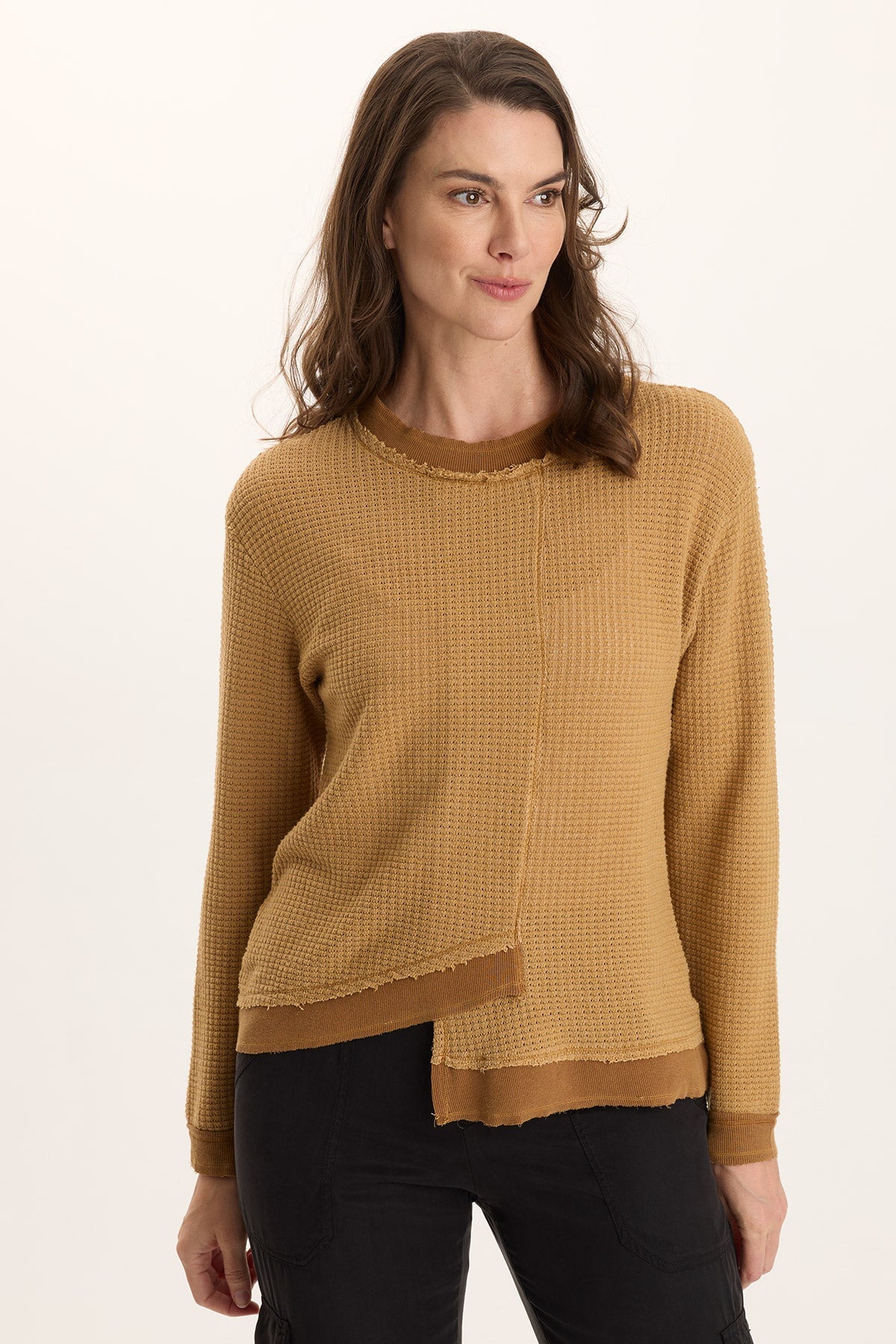 XCVI Alvis Thermal Asymmetrical Long-Sleeve Top 