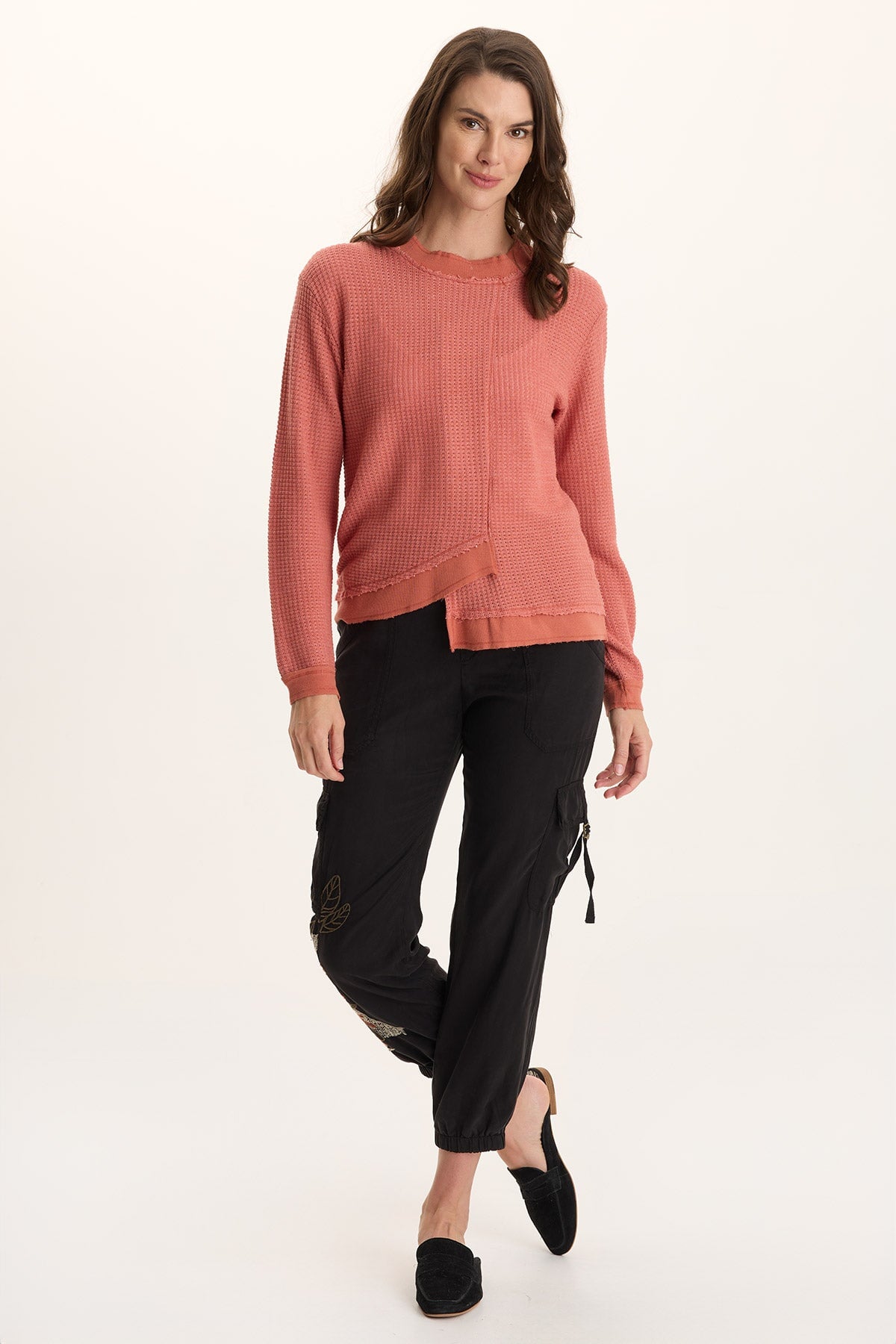 XCVI Alvis Thermal Asymmetrical Long-Sleeve Top 