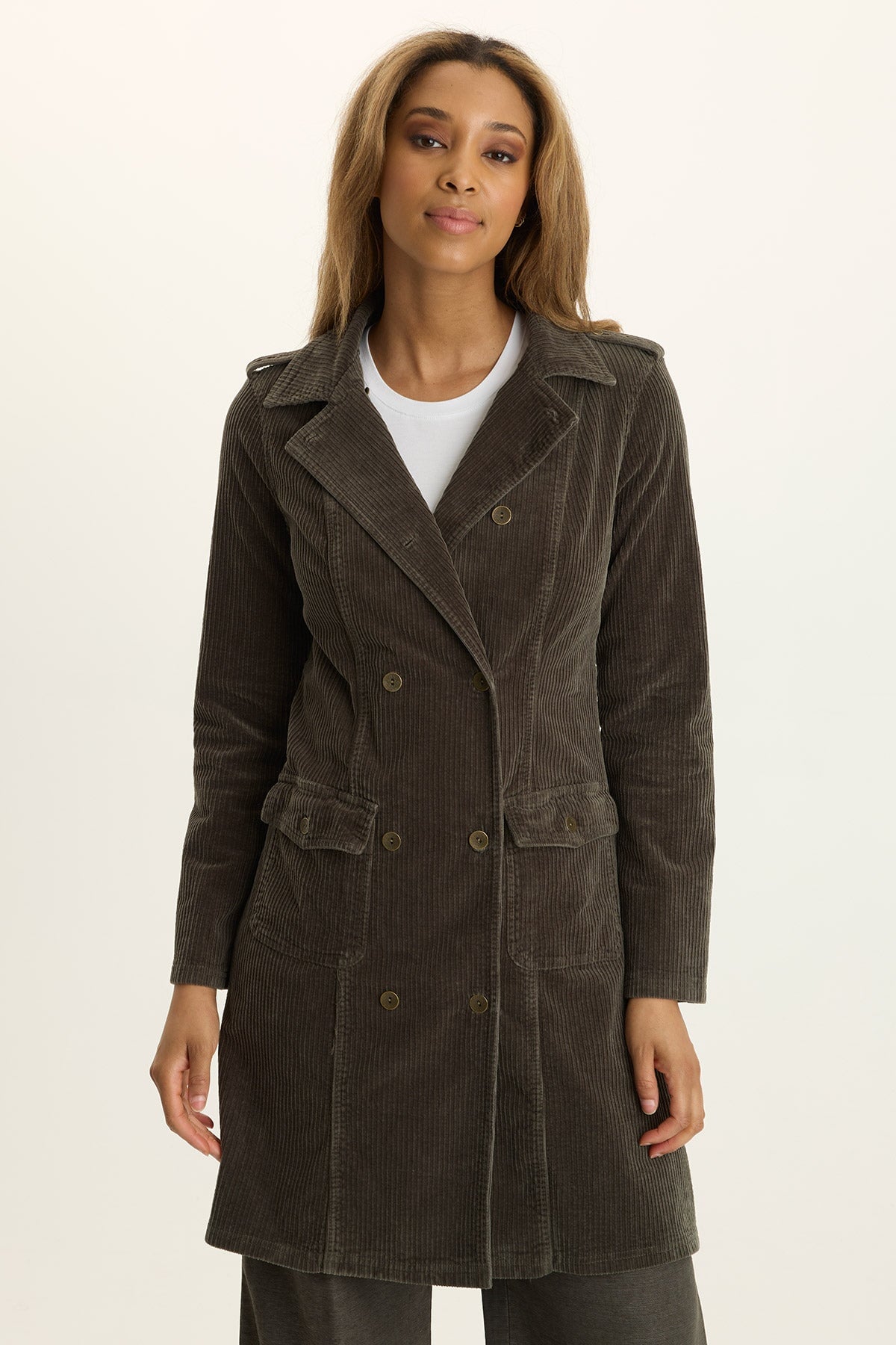 Wearables Risto Corduroy Trench Coat