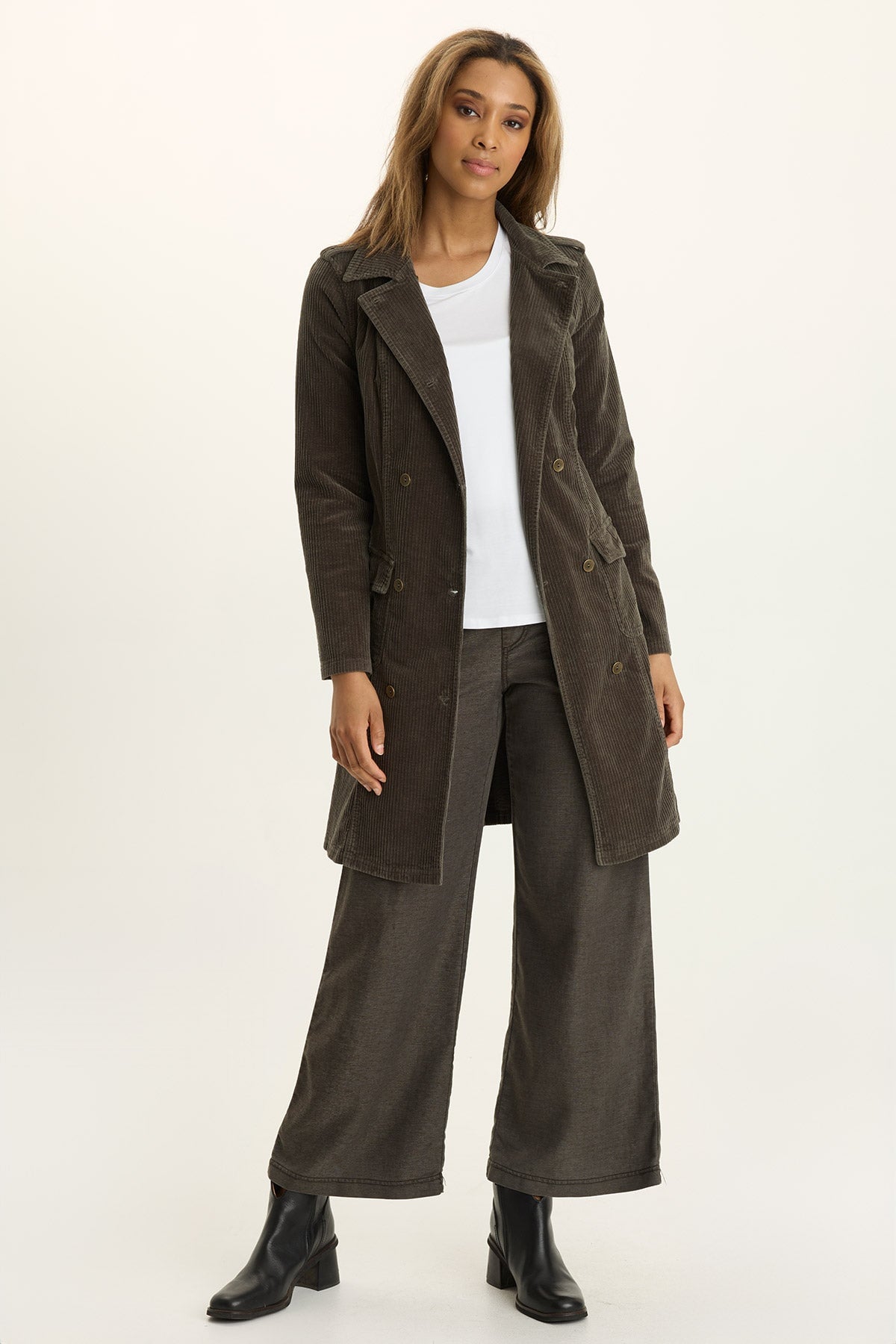 Wearables Risto Corduroy Longline Trench