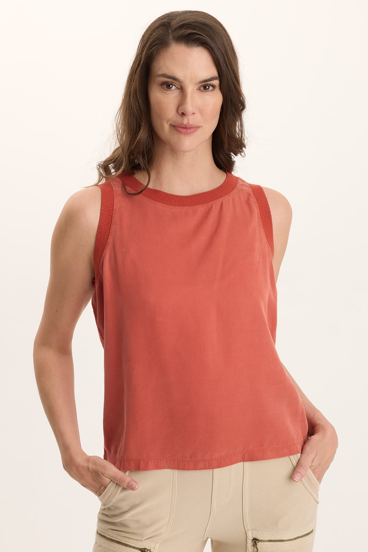 XCVI Katrine Soft Twill Elevated Tank 