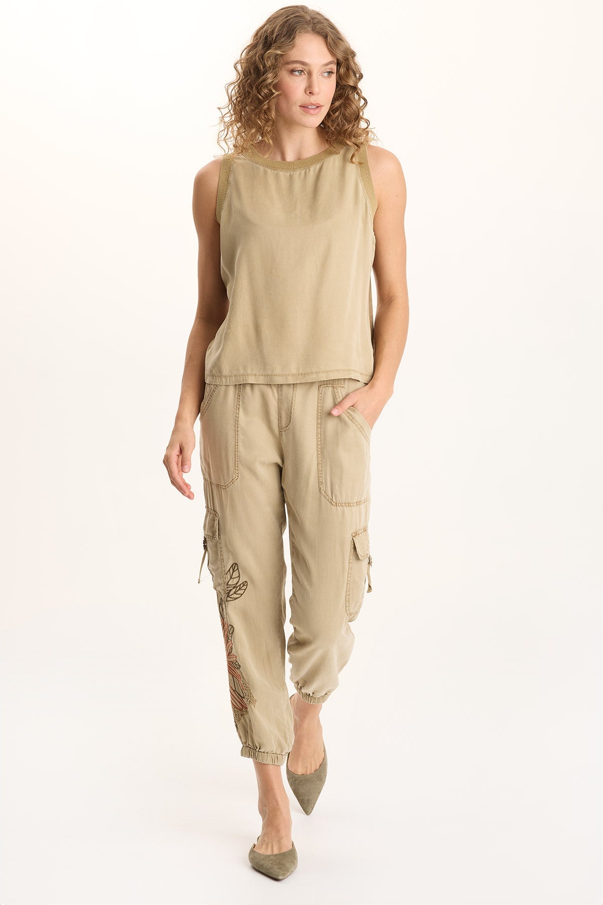 XCVI Katrine Soft Twill Elevated Tank