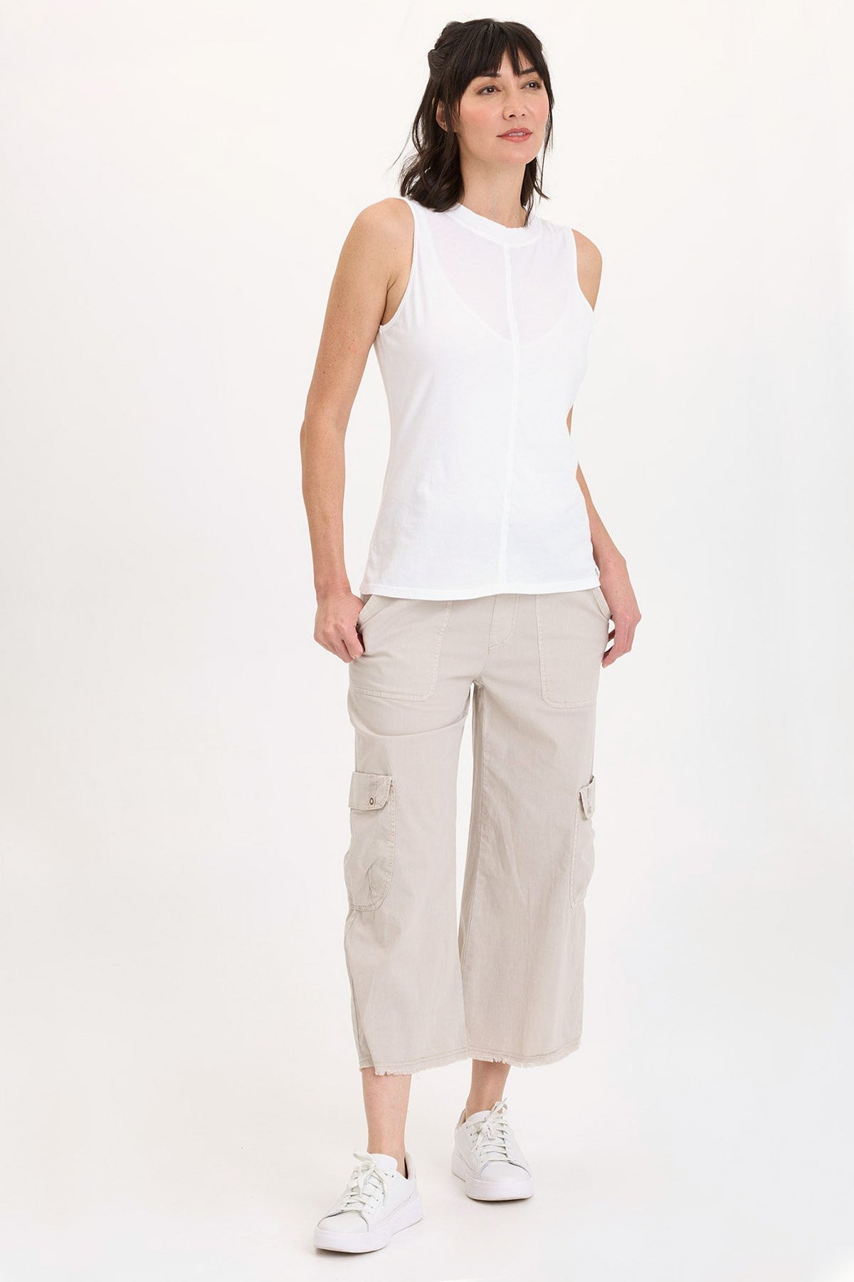 Wearables Femke Stretch Poplin Cargo Crop