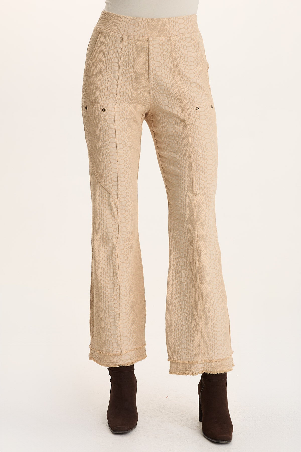 XCVI Askell Textured Jacquard Flared Pull-On Pant 