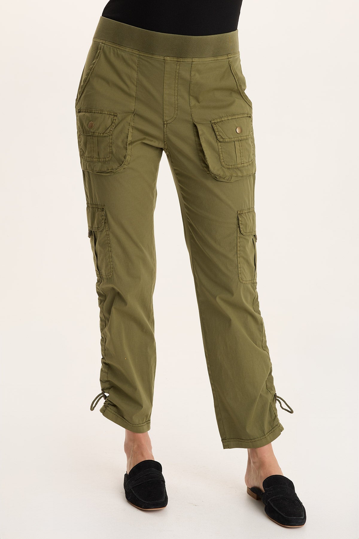 XCVI Keon Adjustable Cord Slim Leg Cargo Pant 
