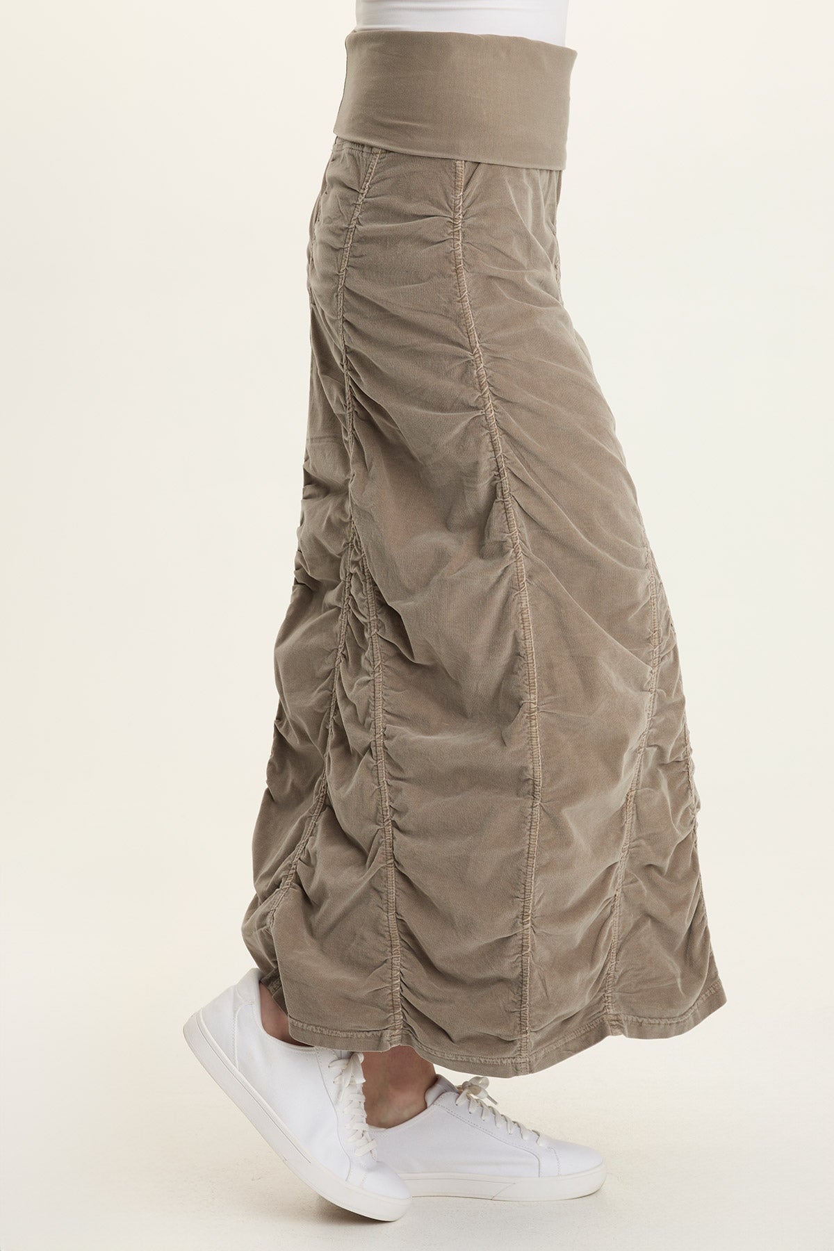 Wearables Cord Shirred Peasant Skirt 