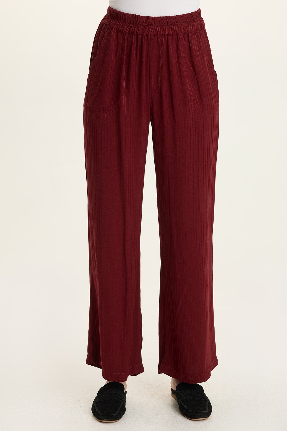 Wearables Harmon Satin Stripe Wide-Leg Pant