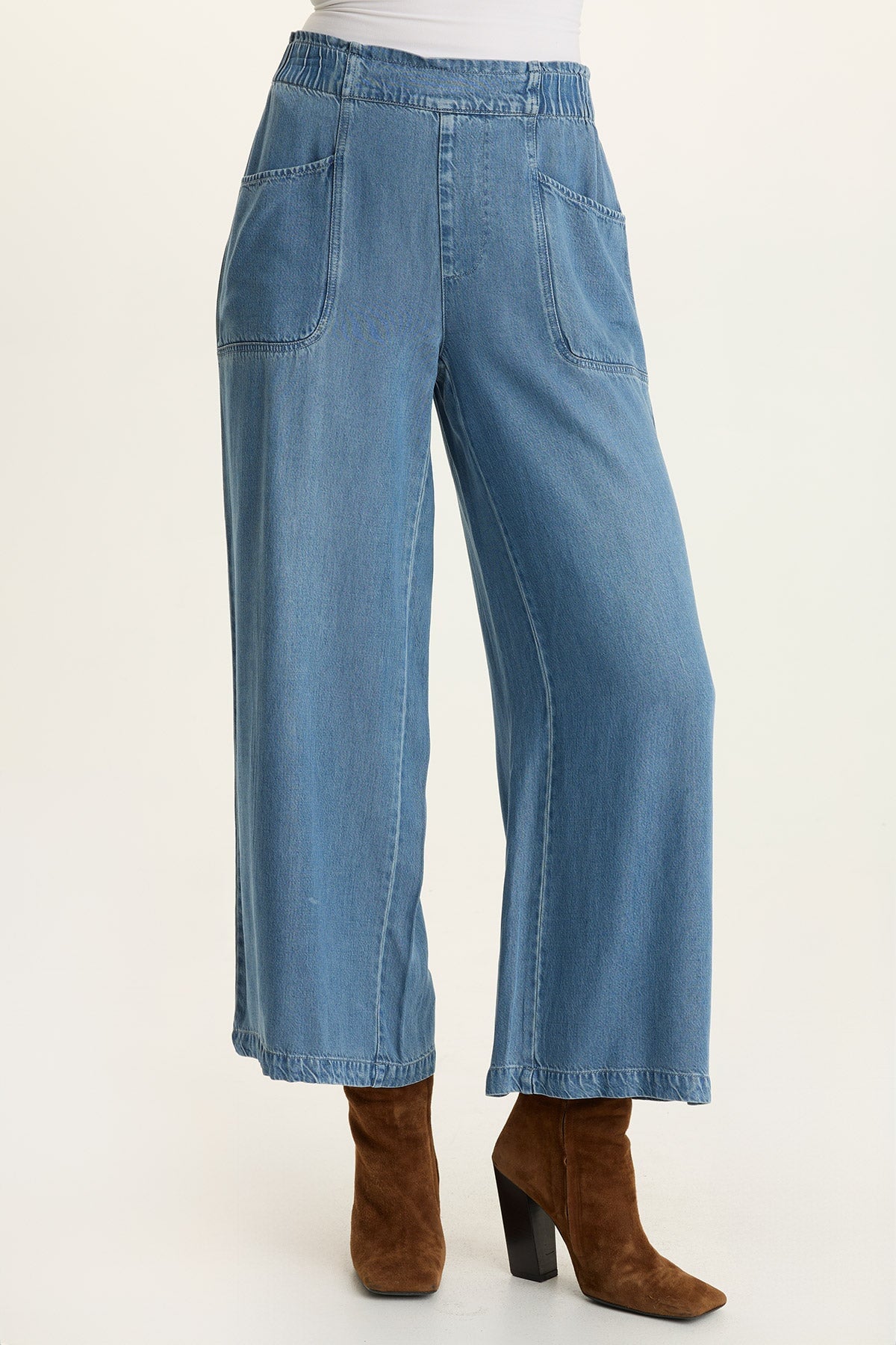 Wearables Gaia Soft Denim Wide-Leg Pant