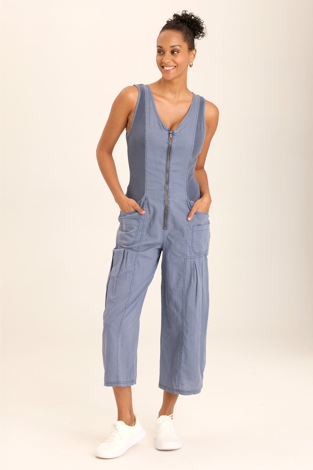 Wearables Macgowan Linen Cargo Tank Jumpsuit 