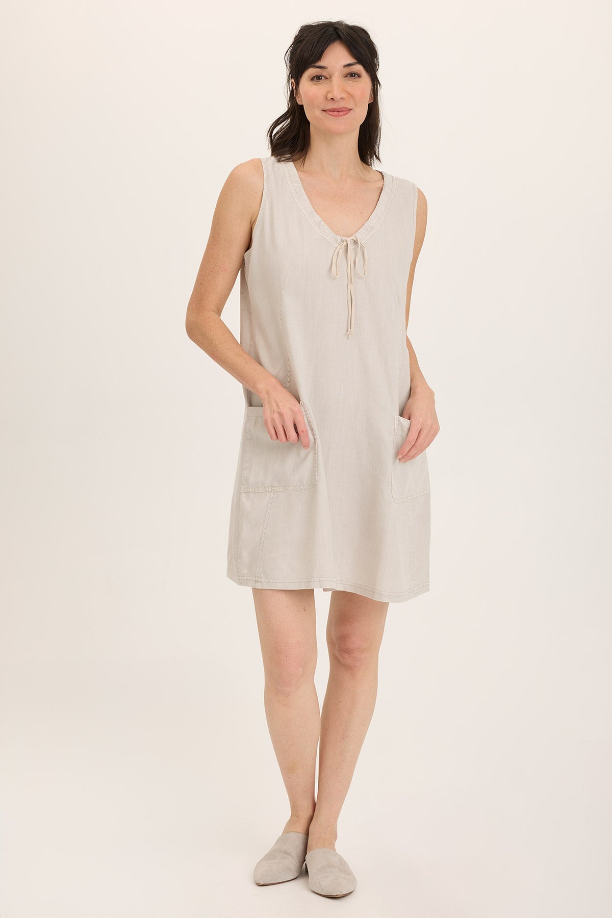 Wearables Ashmon Twill A-Line Mini Shift Dress 